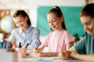 Children are learning in the class