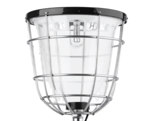 Modern LED Hockey Lamp Fixture, isolated on a transparent background.