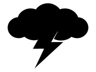storm cloud with lightning bolt weather forecast vector