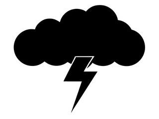 storm cloud with lightning bolt weather forecast vector