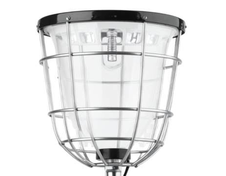Modern LED Hockey Lamp Fixture, isolated on a transparent background.
