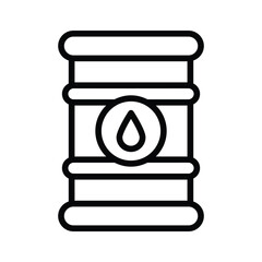 Oil barrel icon creatively designed in line style