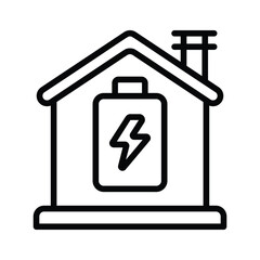 Home energy icon designed in line style, ready for premium use