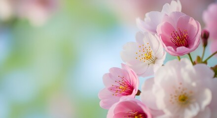 Ephemeral Blooms: A Symphony of Cherry Blossoms Against a Verdant Sky








