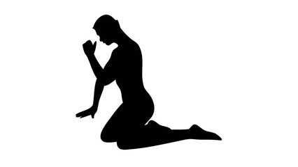 Silent Contemplation: A silhouette of a person in a moment of quiet reflection, their posture suggesting deep thought, inner peace, and a search for clarity.