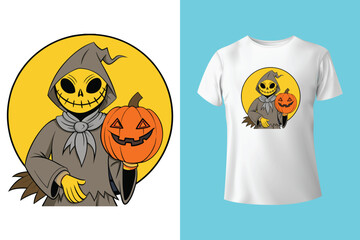 Halloween T-shirt Design with elegant graphic