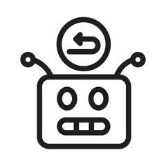 Auto reply Vector Outline Icon. EPS 10 File 