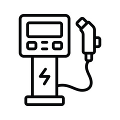 Download our modern line style icon of charging station