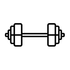 Minimalist Gym Weight Dumbbell Icon 