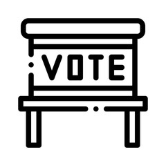 election booth line icon