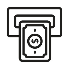 Withdrawal Vector Outline Icon. EPS 10 File 