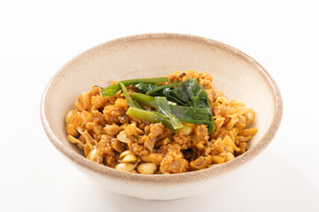 ニラと豆もやし　坦々味噌あえ