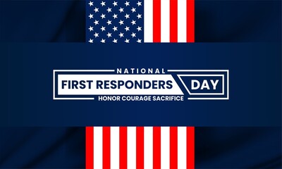  National first responder day vektor background banner .