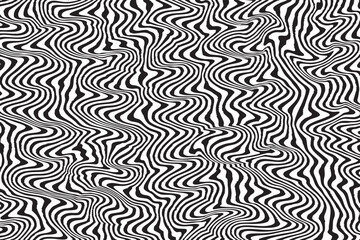 black and white wavy pattern, abstract line art,