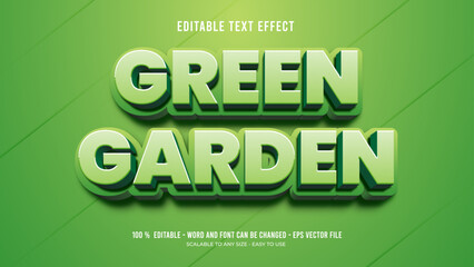 green garden editable text effect
