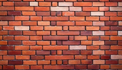 Obraz premium Close-up View of a Red Brick Wall