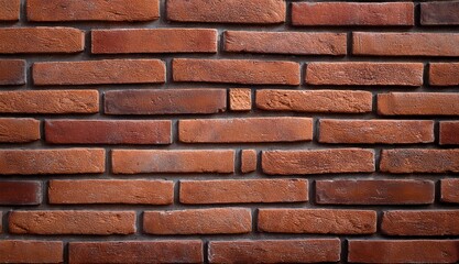 Obraz premium Close-up View of a Red Brick Wall