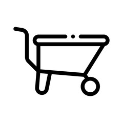 wheelbarrow line icon