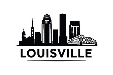 Obraz premium City skyline with iconic buildings and landmarks, Louisville