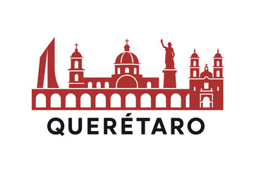 Obraz premium Querétaro city skyline with iconic buildings and landmarks