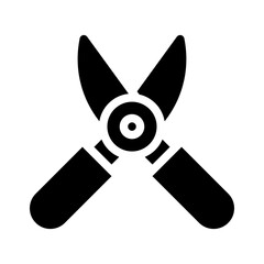pruning shears glyph icon