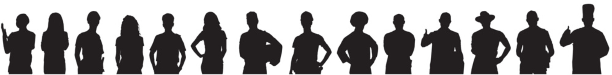 silhouette collection different people occupation