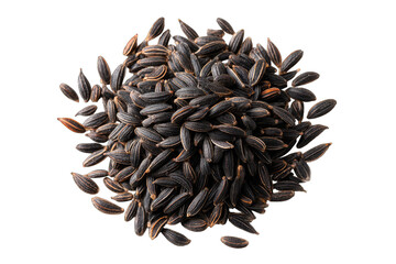 Close-up of dark seeds clustered