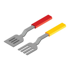 Grilled Food and Barbecue Isometric Icons – BBQ Tools, Meat, Drinks, and Outdoor Cooking Elements