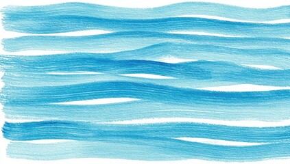 Obraz premium Watercolor painted horizontal wavy blue lines