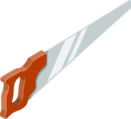 Hand Tools Isometric Icons – Pliers, Wrenches, Screwdrivers, Saw, Level, and Measuring Instruments