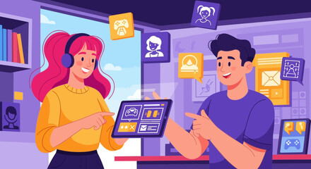 Diverse Developers Creating Applications With Innovative Technology Tools And Attractive UI Design