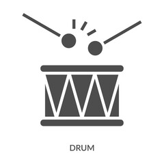 Drum Icon Line Style. Design Vector Illustration