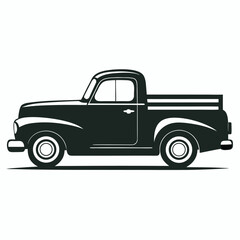 Classic pickup truck silhouette design