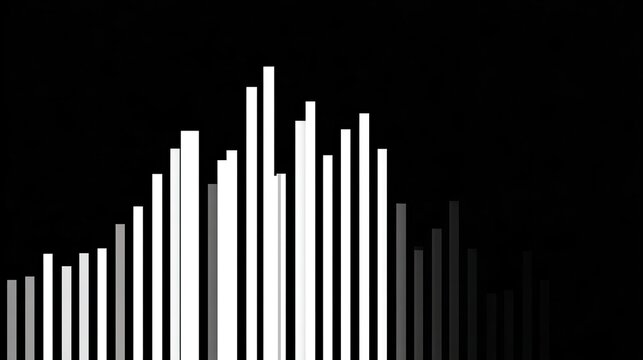 Abstract grayscale bar graph - Powered by Adobe