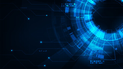 Abstract digital circuit technology futuristic with concept communication