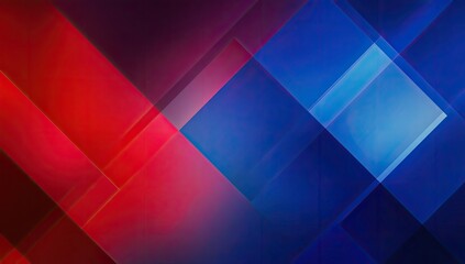 Abstract geometric design with overlapping rhombus shapes in red and blue