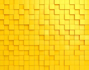 Abstract yellow cubic pattern