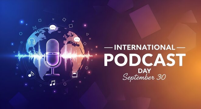 International podcast day banner - Powered by Adobe