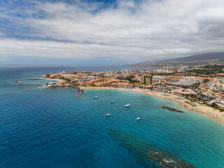 Vacation in the Canary Islands, Tenerife, aerial photography