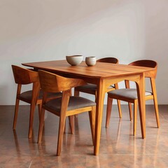 Warm light highlights wooden shelving unit adorned with plants and books against a white wall.