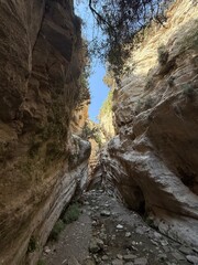 Canyon in Cyprus with a flowing stream