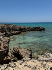 Rocky Coastline with Clear Turquoise Water