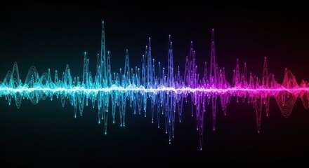 Visual Sound Waveform Animation Abstract Digital Art