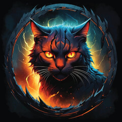 Black Cat Vector Design