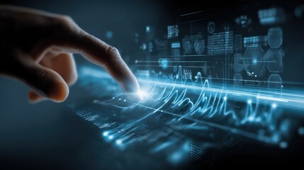 Data Analysis Interface: Finger Interacting with Digital Information, Visualizing Complex Analytics and Future Technology