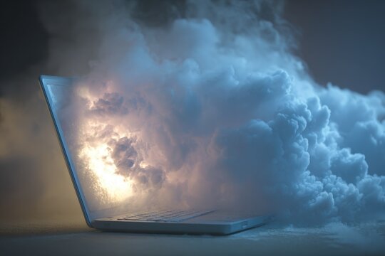 Computer Malfunction: Laptop Overheated, Emitting Cloud of Smoke and Fire. Urgent Repair Support Needed