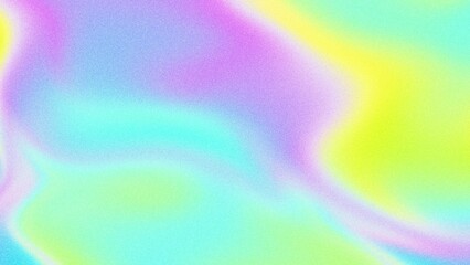 Obraz premium Pastel Iridescent Flowing grain Pattern in Soft Blue, Purple, Yellow, Y2K Design