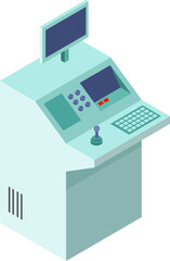 Isometric Hospital Equipment Icons Set