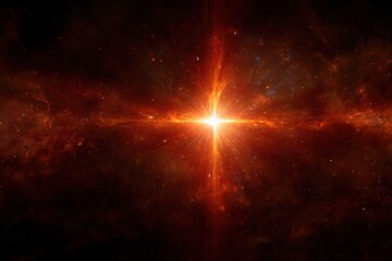 Cross Burst: Divine Light Explosion in the Night Sky