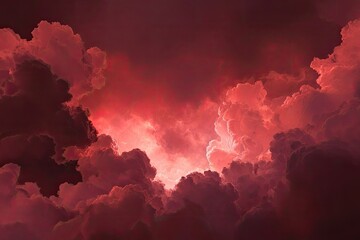 Crimson cloudscape, dramatic sky